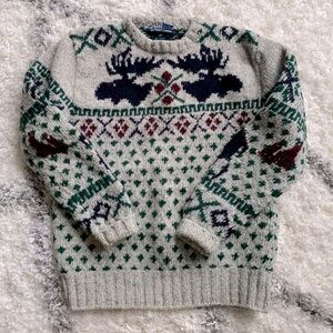 1980s Ralph Lauren Moose wool knit sweater - Medium